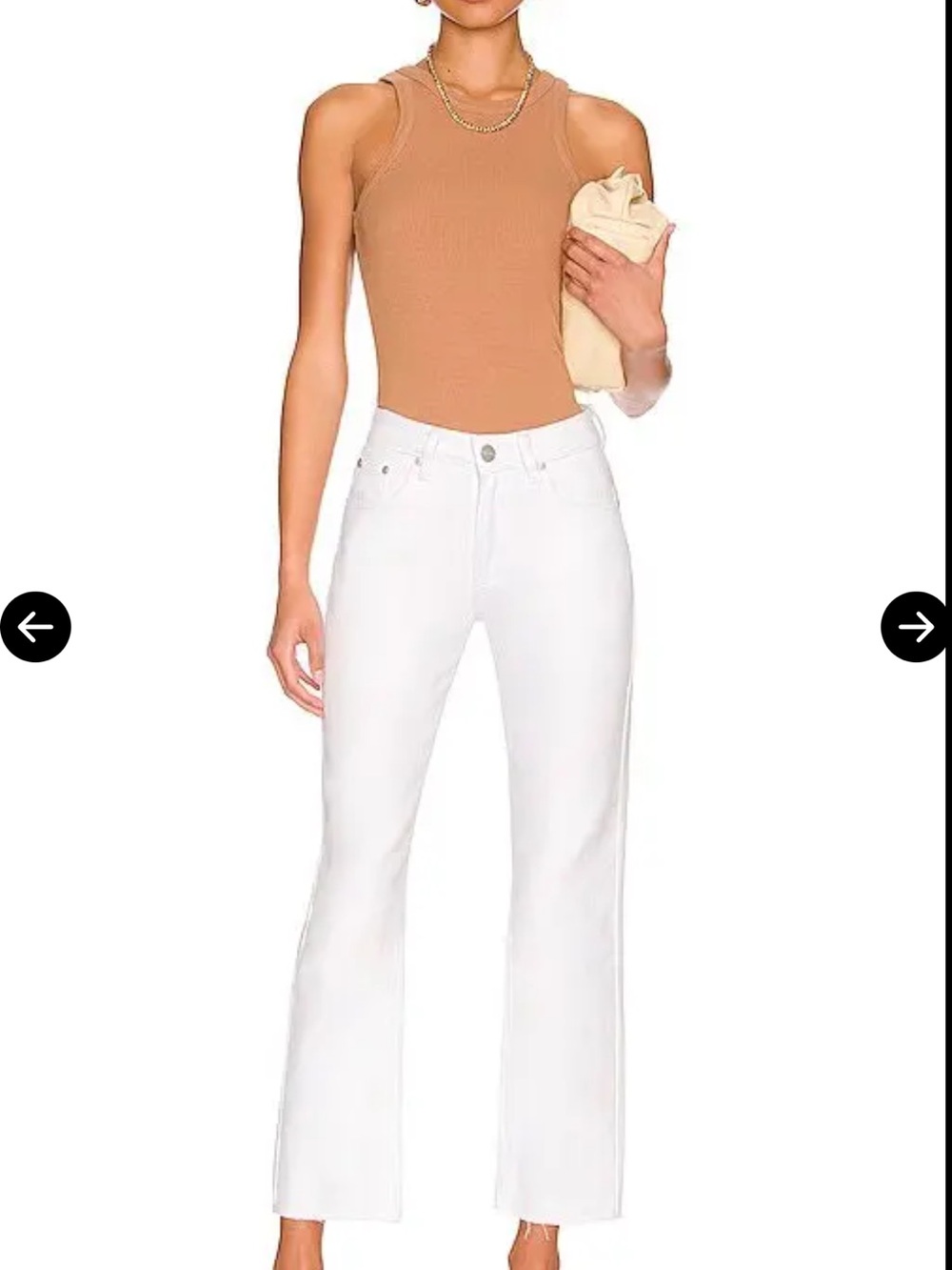 superdown Dylan White Straight Leg Jeans